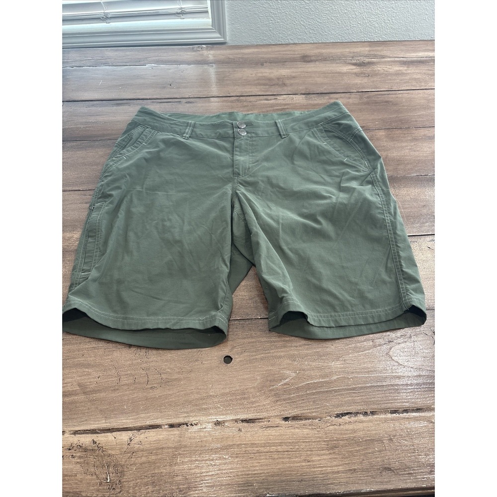 Marmot Shorts Womens 12 BeigeMeasures 35x20Nylon Stretch Hiking Rear Zip Pocket